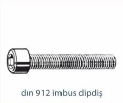 Civatalar   DIN 912 İMBUS DİP DİŞ