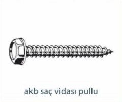 Vidalar   AKB SAÇ VİDASI PULLU