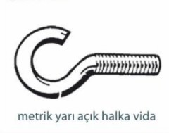Vidalar   METRİK YARI AÇIK HALKA VİDA
