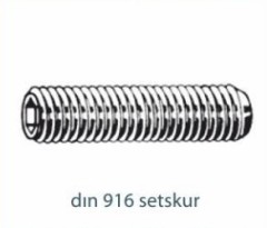 Vidalar   DIN 916 SETSKUR