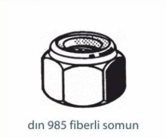 Somunlar   DIN 985 FİBERLİ SOMUN