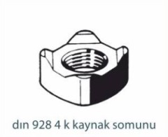 Somunlar   DIN 928 4K KAYNAK SOMUNU