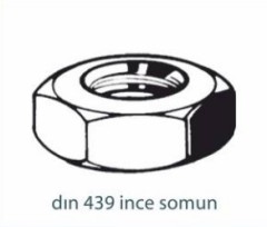 Somunlar   DIN 439 İNCE SOMUN