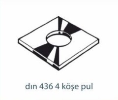 Perçin ve Pimler   DIN 436 4 KÖŞE PUL