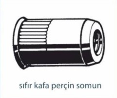 Perçin ve Pimler   SIFIR KAFA PERÇİN SOMUN