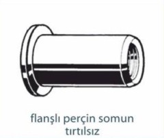 Perçin ve Pimler   FLANŞLI PERÇİN SOMUN TIRTILSIZ