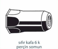 Perçin ve Pimler   SIFIR KFA 6 K PERÇİN SOMUN