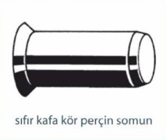 Perçin ve Pimler   SIFIR KAFA KÖR PERÇİN SOMUN