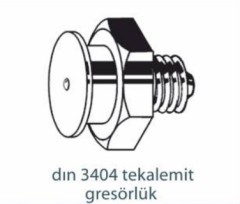 Gresörlük ve Tapalar   DIN 3404 TEKALEMİT GRESÖRLÜK
