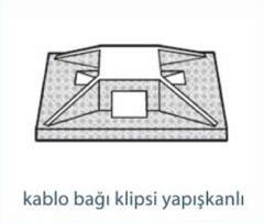 Kelepçeler ve Lastik Takozlar   KABLO BAĞI KLİPSİ YAPIŞKANLI